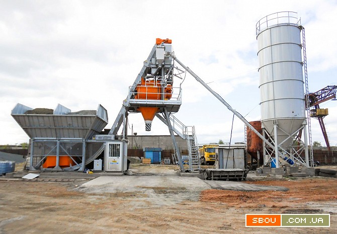 Мобільний бетонний завод, контейнерний тип, Polygonmach 60 м3 / год. Київ - изображение 1