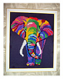 Картина из бисера "Красочный слон"