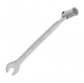 Ключ ріжково-накидний шарнірний 12 мм, CrV, INTERTOOL XT-1412