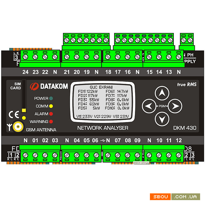 DATAKOM DKM-430-PRO Багатоканальний аналізатор електричних мереж Киев - изображение 1