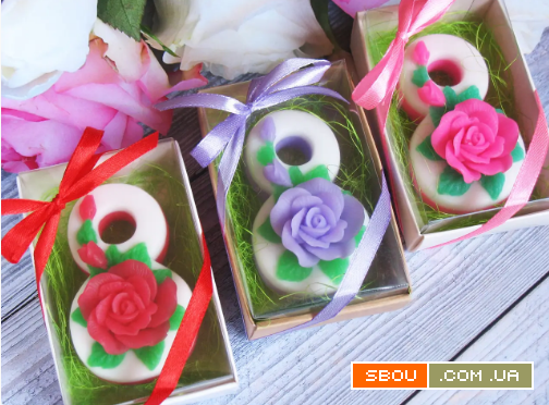 Сувенірне мило ручної роботи подарунок для жінок "8 березня в подарунк Черкаси - изображение 1