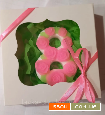 Ароматне мило ручної роботи на 8 березня. Велика вісімка з квітами. Черкассы - изображение 1