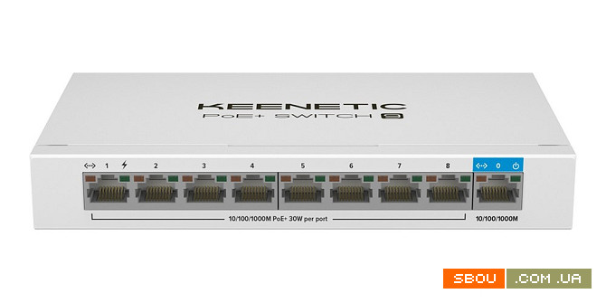 Высококачественный коммутатор Keenetic PoE+ Switch 9 Киев - изображение 1