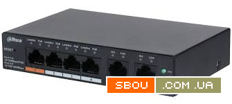 Комутатор 4 канали PoE Dahua DH-CS4006-4ET-60 Ужгород - изображение 1