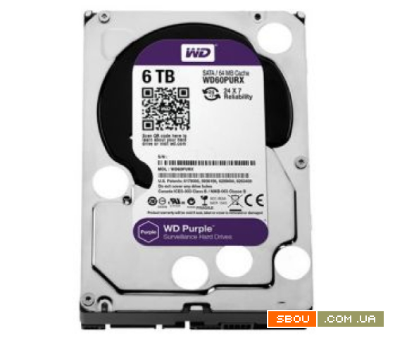 WD60PURX Жорсткий диск 6Тб Ужгород - изображение 1