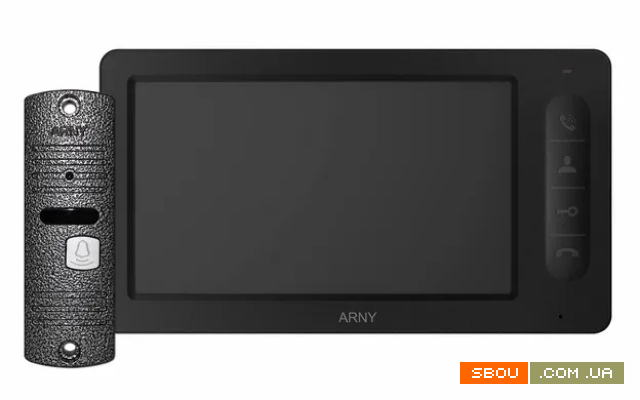 Комплект відеодомофону ARNY AVD-7005 black Ужгород - изображение 1
