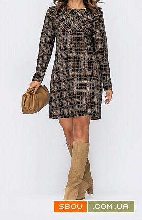 Пряма сукня-міні з жакарда Киев - изображение 1