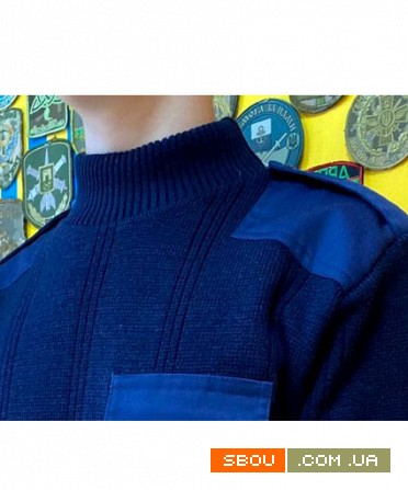 Светр формений синій кругле горло стійка Вінниця - изображение 1