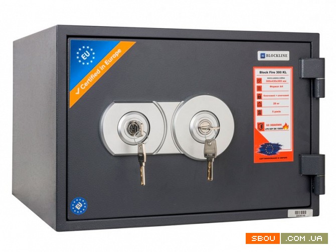 Новый сейф огнестойкий Blockline Block Fire 300 KL Киев - изображение 1