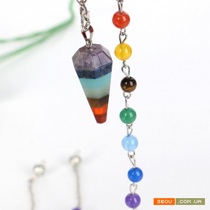 Маятник с натуральными камнями 7 чакр – гармонизатор и помощник Київ - изображение 1