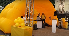 Палатка надувная для уличного маркетинга, рекламы возведение 5-15 мин