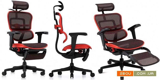 Геймерское кресло Ergohuman Ultra X9 Gaming Legrest Equator Київ - изображение 1