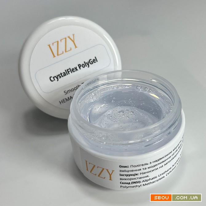 Універсальний Прозорий Полігель Izzy Crysyalflex Polygel Clear 20г Киев - изображение 1