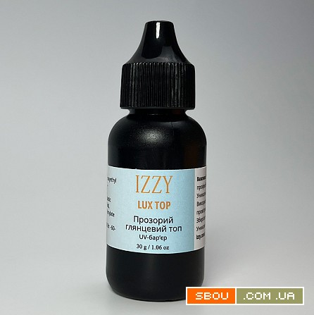 Мега-Об'єм 30г! Топ Izzy Lux Top з УФ-захистом та Дзеркальним Блиском Киев - изображение 1