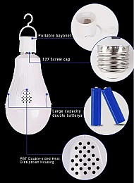 Енергозберігаюча лампа 20w з 2 змінними акумуляторами та зарядкою