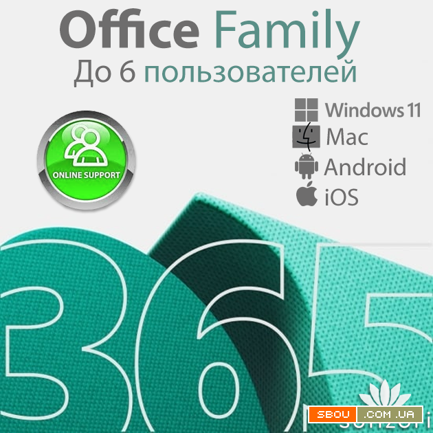 Microsoft 365 Family(Семейная), годовая подписка до 6 пол. (6GQ-00084) Киев - изображение 1