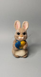 Зайчик игрушка валяная из шерсти интерьерная ручной работы заяц кролик