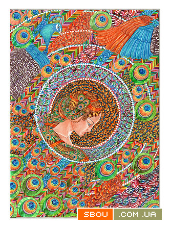 Рисунок цветными карандашами .Название «Мысли» . Київ - изображение 1