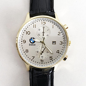 Часы наручные BMW White ремешок черный (реплика)