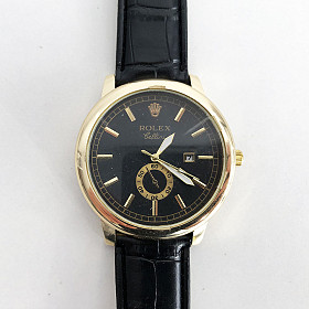 Часы наручные Rolex Black ремешок черный