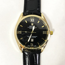 Часы наручные Rolex Black ремешок черный (реплика)