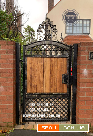 Ворота розпашні та ворота відкатні, навіси, балкони, паркани, козирки Кропивницкий - изображение 1